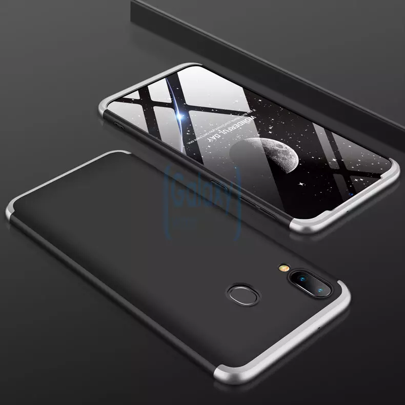 Чехол бампер GKK Dual Armor Case для Samsung Galaxy A20 (2019) Black\Silver (Черный\Серебристый)