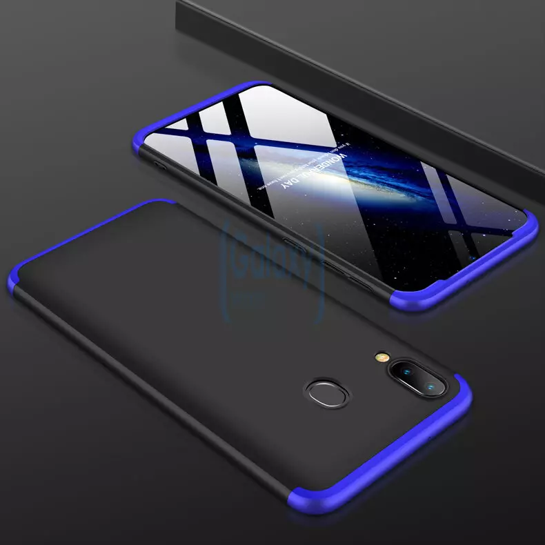 Чехол бампер GKK Dual Armor Case для Samsung Galaxy A20 (2019) Black\Blue (Черный\Синий)