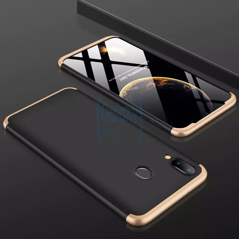 Чехол бампер GKK Dual Armor Case для Samsung Galaxy A20 (2019) Black\Gold (Черный\Золотистый)