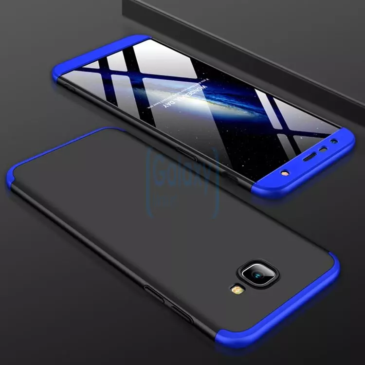 Чехол бампер GKK Dual Armor Case для Samsung Galaxy J4 Plus (2018) Black\Blue (Черный\Синий)