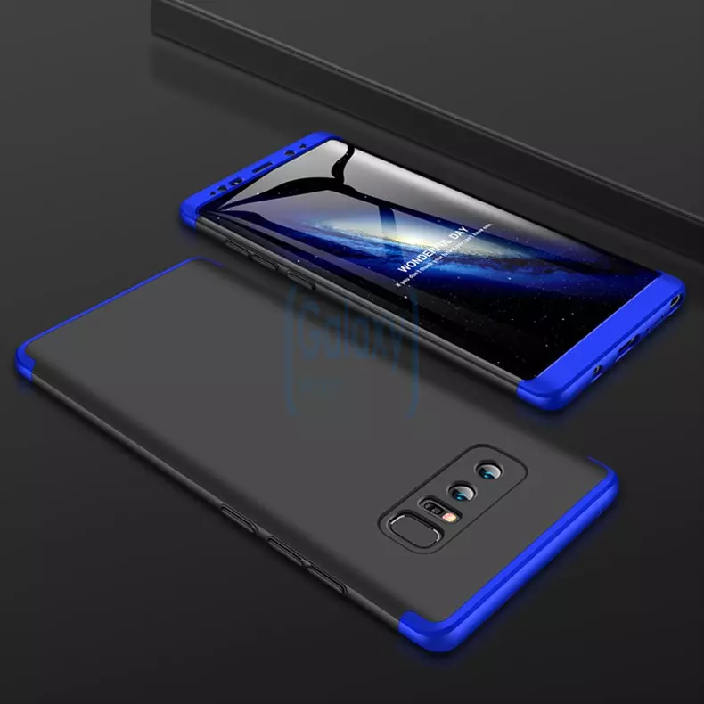 Чехол бампер GKK Dual Armor Case для Samsung Galaxy Note 8 Black\Blue (Черный\Синий)