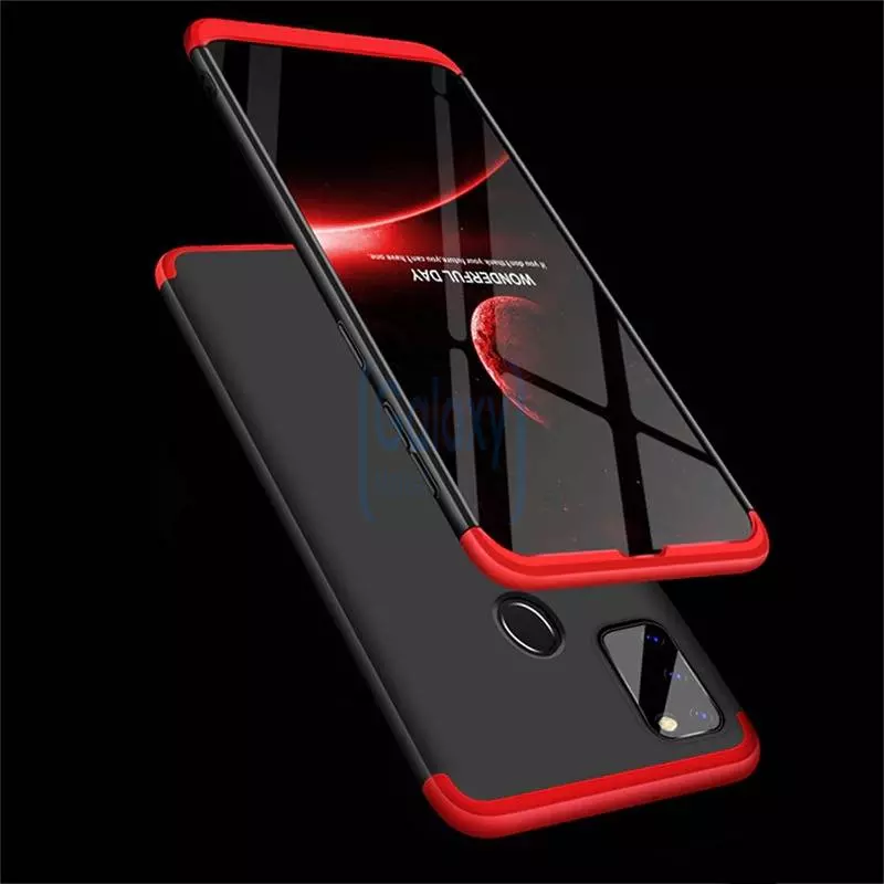 Чехол бампер GKK Dual Armor для Samsung Galaxy M31 Black\Red (Черный\Красный)