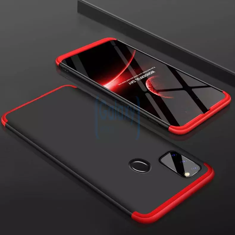 Чехол бампер GKK Dual Armor для Samsung Galaxy M31 Black\Red (Черный\Красный)