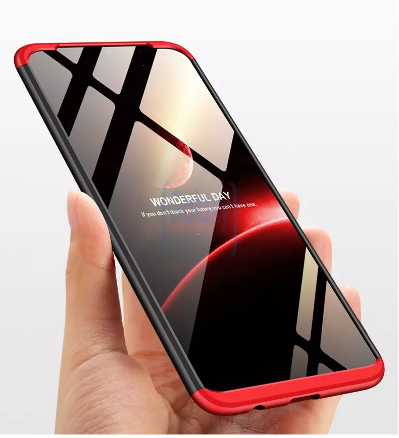 Чехол бампер GKK Dual Armor Case для Samsung Galaxy A30 (2019) Black\Red (Черный\Красный)