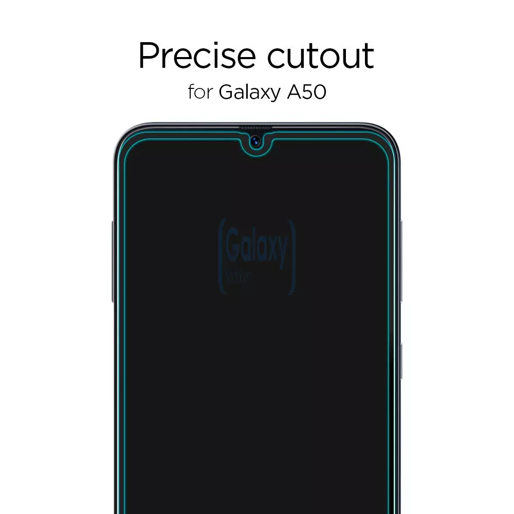 Защитное стекло Spigen Screen Protector Tempered Glass для Samsung Galaxy A50 Black (Черный)