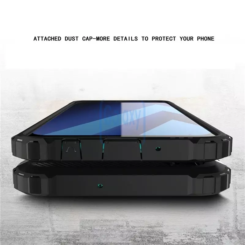 Чехол бампер Rugged Hybrid Tough Armor Case для Samsung Galaxy A30S Black (Черный)