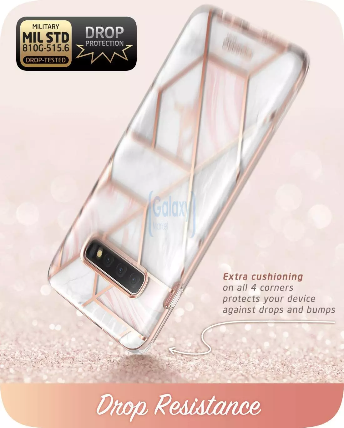 Чехол бампер i-Blason Cosmo Glitter для Samsung Galaxy S10 Marble (Мрамор)