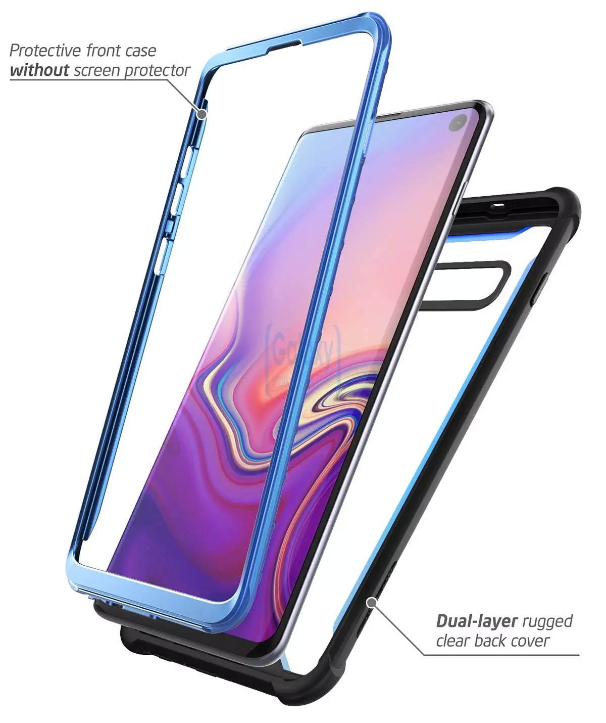 Чехол бампер i-Blason Ares Case для Samsung Galaxy S10 Blue (Синий)