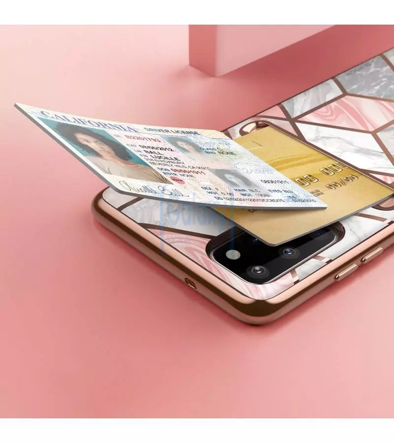 Чехол бампер i-Blason Cosmo Wallet для Samsung Galaxy S20 Plus Pink (Розовый)