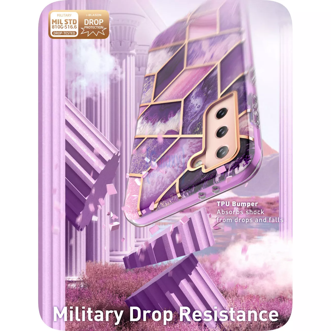 Противоударный чехол бампер i-Blason Cosmo для Samsung Galaxy S22 Plus Purple (Пурпурный) Противоударный чехол бампер i-Blason Cosmo для Samsung Galaxy S22 Plus Purple (Пурпурный)