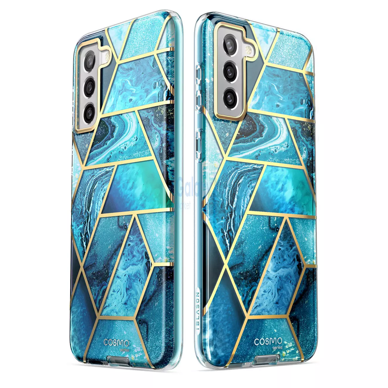 Протиударний чохол бампер i-Blason Cosmo для Samsung Galaxy S22 Plus Ocean Blue (Синій Мармур)