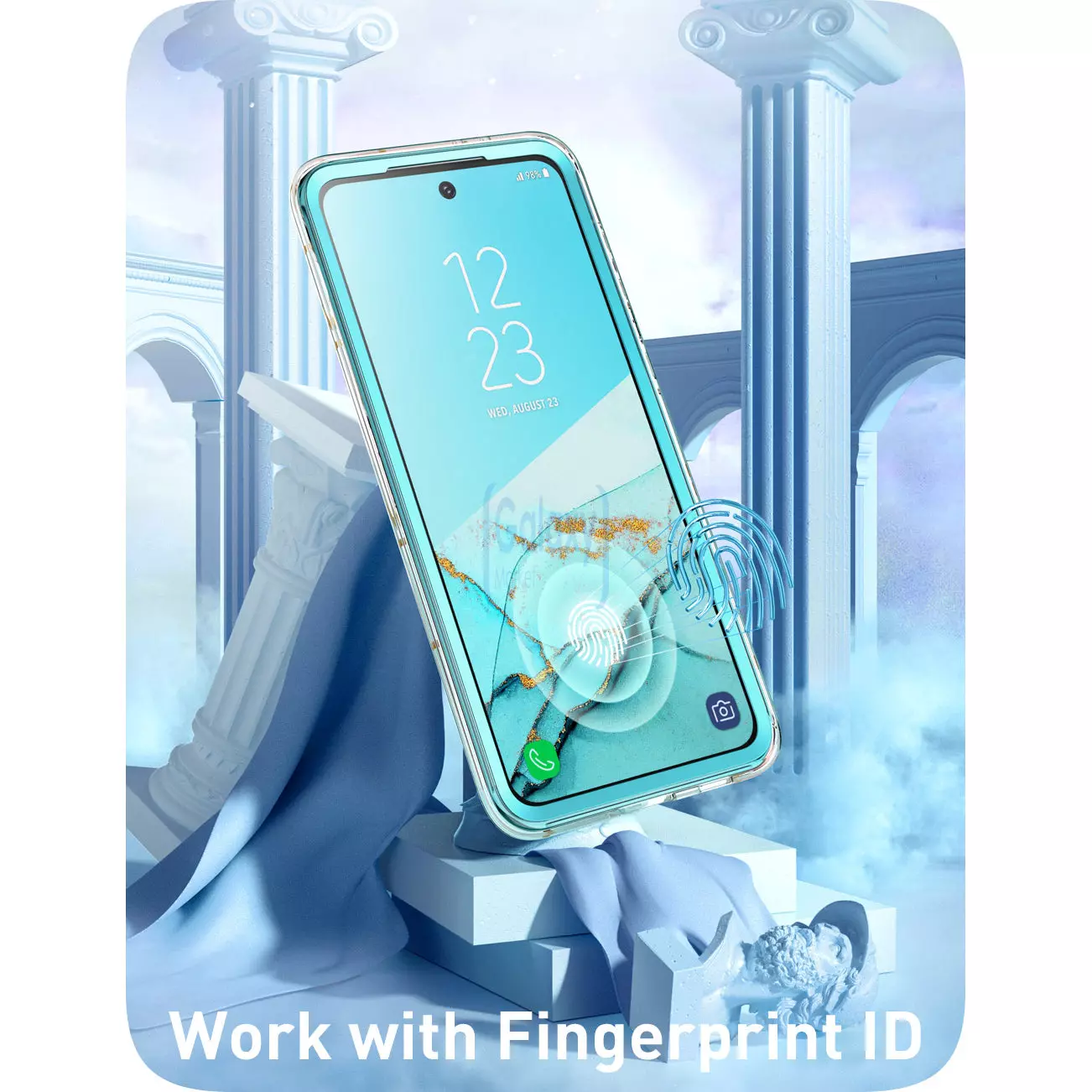 Протиударний чохол бампер i-Blason Cosmo для Samsung Galaxy S22 Plus Ocean Blue (Синій Мармур)