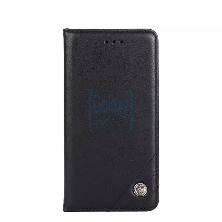 Чехол книжка для Samsung Galaxy S22 Ultra idools Retro Black (Черный)