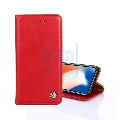 Чехол книжка для Samsung Galaxy S22 Ultra idools Retro Red (Красный)