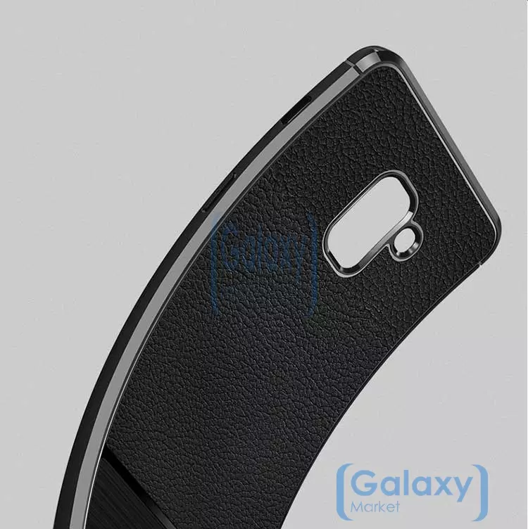 Чехол бампер IDOOLS Leather Fit Case для Samsung Galaxy A6 2018 Blue (Синий)