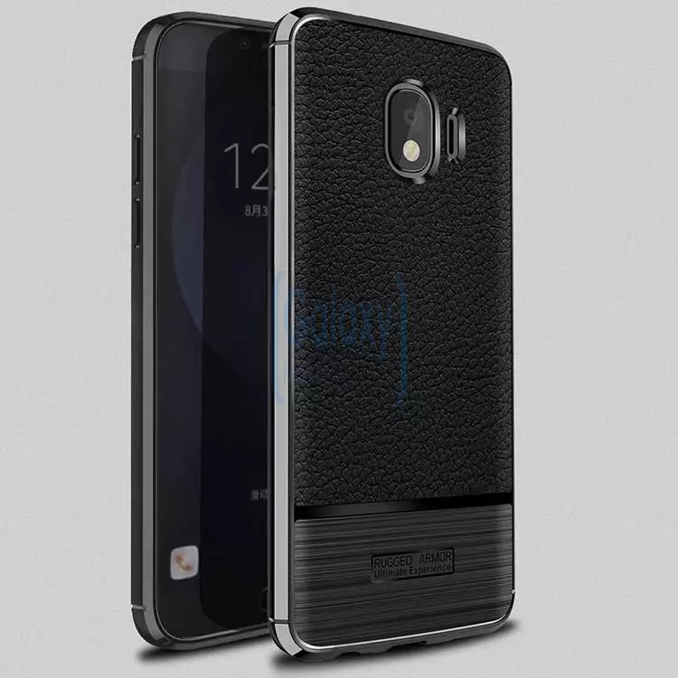 Чехол бампер IDOOLS Leather Fit Case для Samsung Galaxy J4 2018 J400F Brown (Коричневый)
