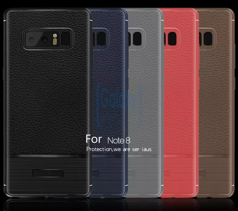 Чехол бампер IDOOLS Leather Fit Case для Samsung Galaxy Note 8 N950 Gray (Серый)