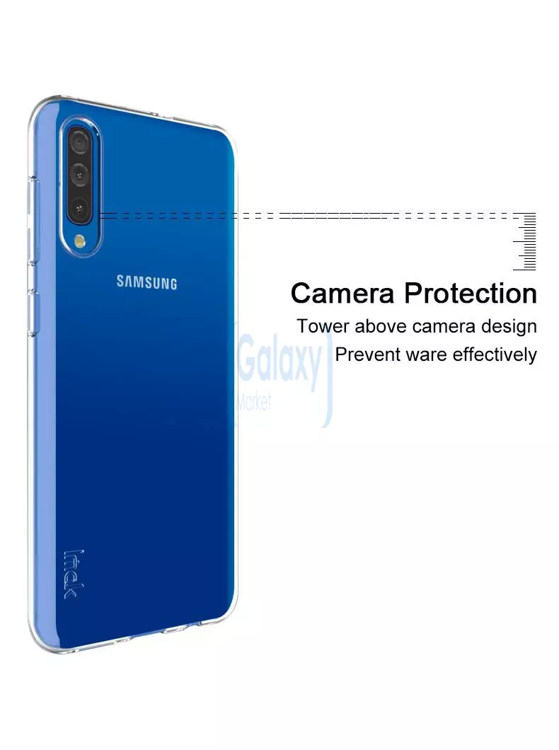 Чехол бампер Imak Crystal для Samsung Galaxy A50 Transparent (Прозрачный)