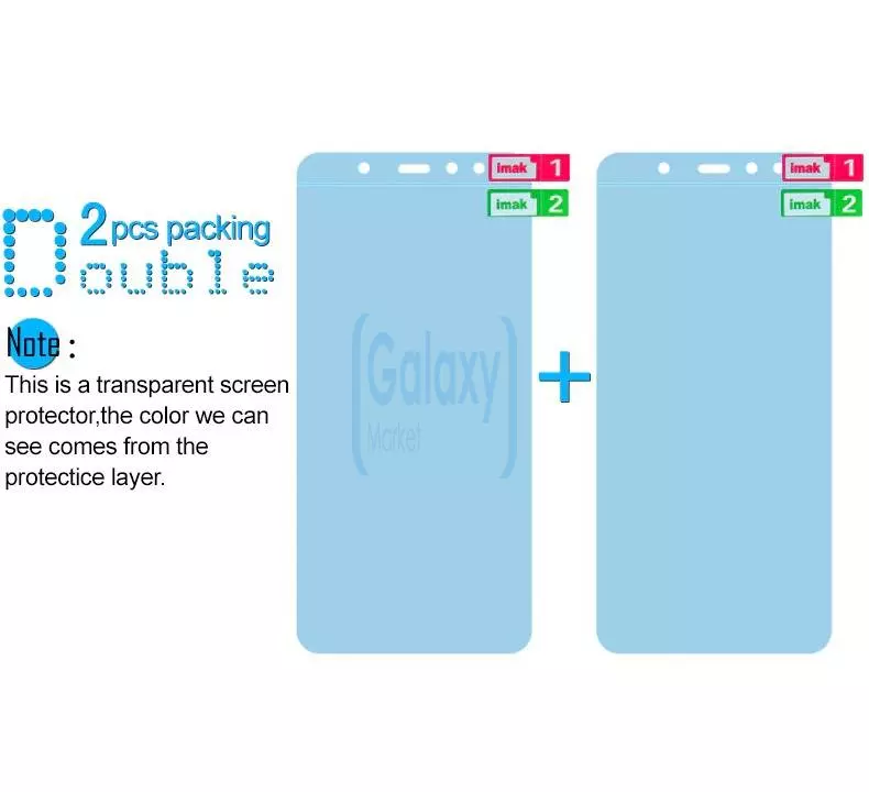 Защитная пленка Imak Hydrogel Screen & Back Protector 2 шт. для Samsung Galaxy A50s