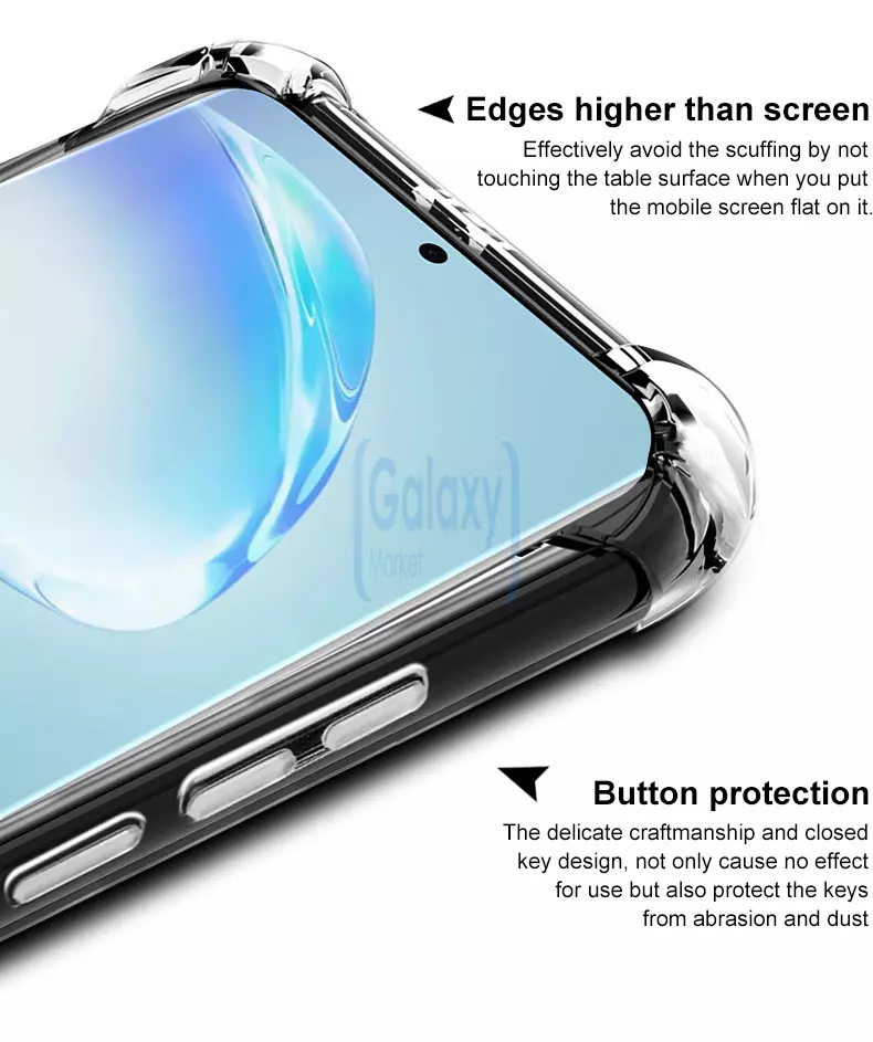 Чехол бампер Imak Shock-resistant для Samsung Galaxy S20 Transparent (Прозрачный)