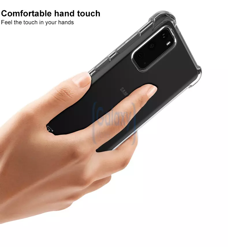 Чехол бампер Imak Shock-resistant для Samsung Galaxy S20 Transparent (Прозрачный)