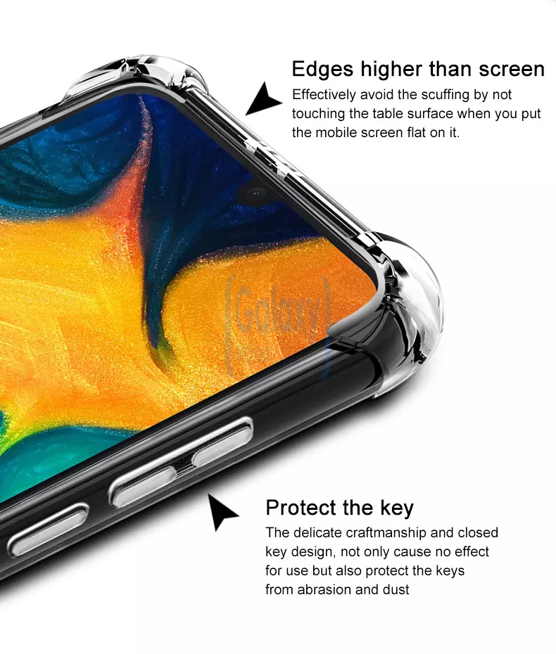 Чехол бампер Imak Shock-resistant Case для Samsung Galaxy A30 Matte black (Матовый черный)