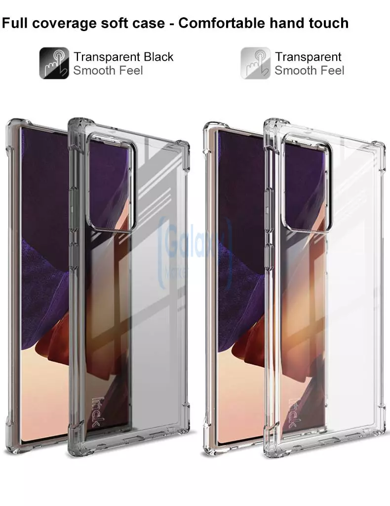 Чехол бампер Imak Shock-resistant для Samsung Galaxy Note 20 Ultra Clear Black (Прозрачный Черный) 6957476854429