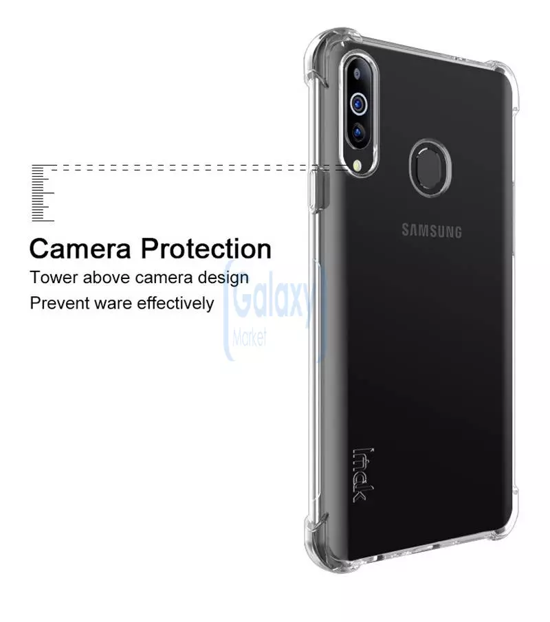 Чехол бампер Imak Shock-resistant для Samsung Galaxy A20s Matte black (Матовый черный)