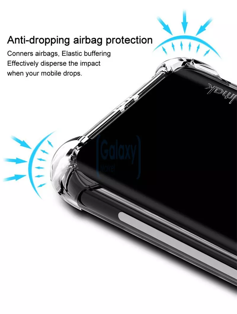Чехол бампер Imak Shock-resistant для Samsung Galaxy A20s Transparent (Прозрачный)