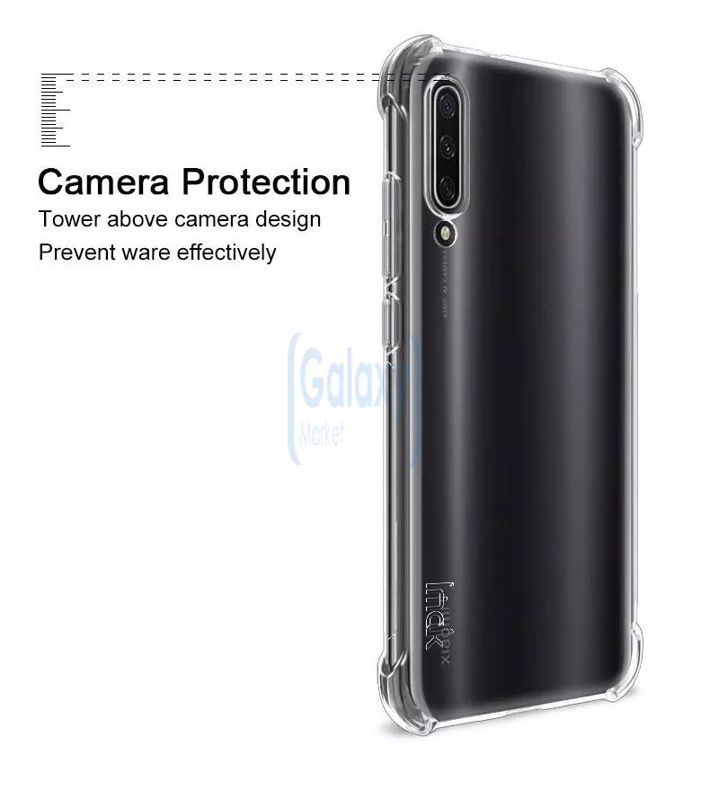 Чехол бампер Imak Shock-resistant для Samsung Galaxy A90 Transparent (Прозрачный)