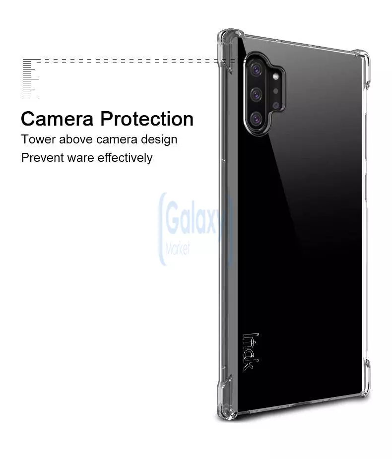 Чехол бампер Imak Shock-resistant для Samsung Galaxy Note 10 Transparent (Прозрачный)