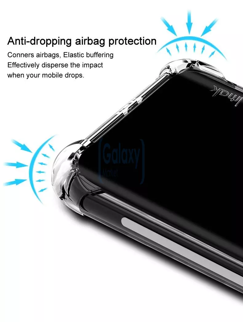 Чехол бампер Imak Shock-resistant для Samsung Galaxy Note 10 Plus Transparent (Прозрачный)