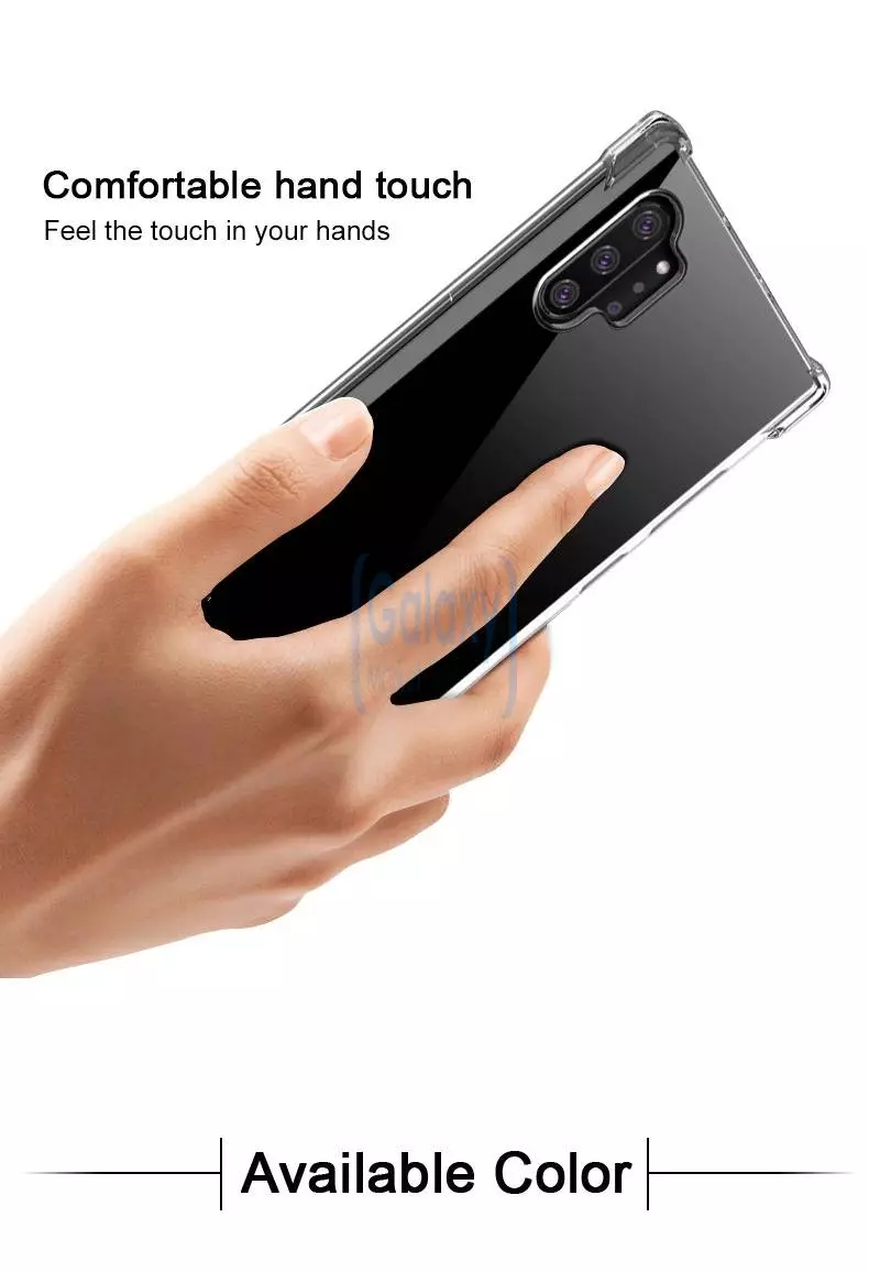 Чехол бампер Imak Shock-resistant для Samsung Galaxy Note 10 Plus Transparent (Прозрачный)