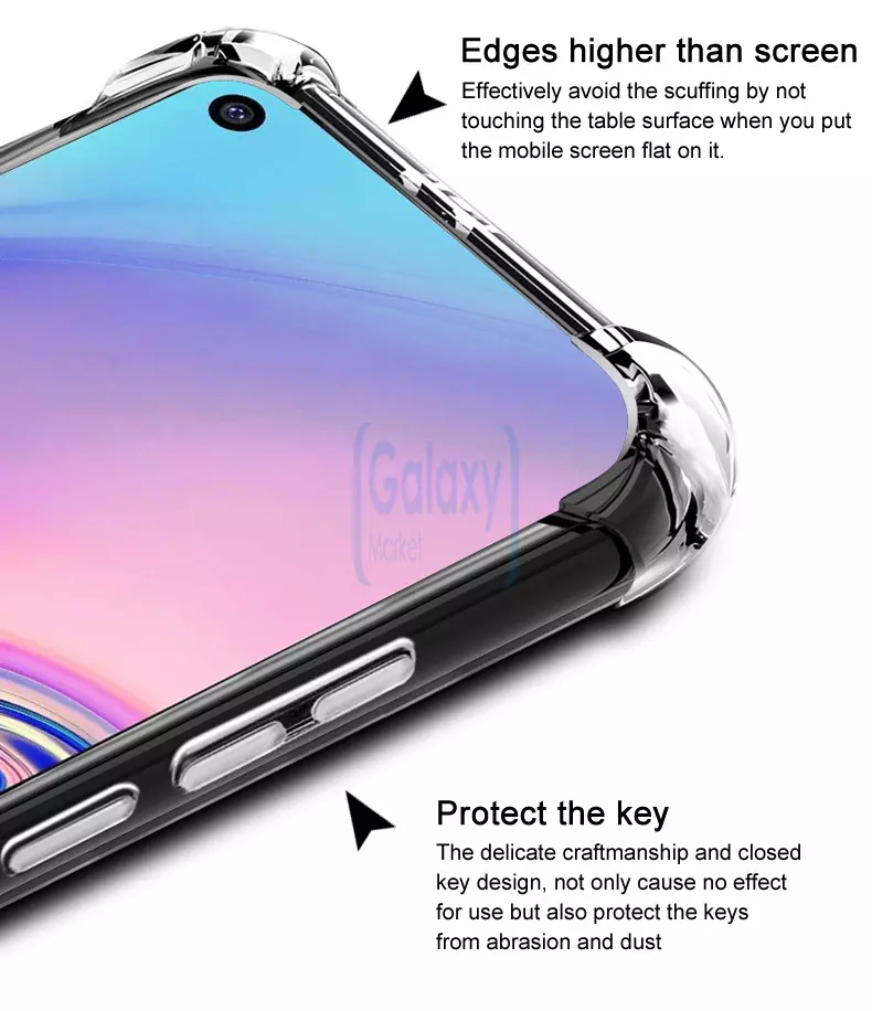 Чехол бампер Imak Shock-resistant для Samsung Galaxy M30 Transparent (Прозрачный)