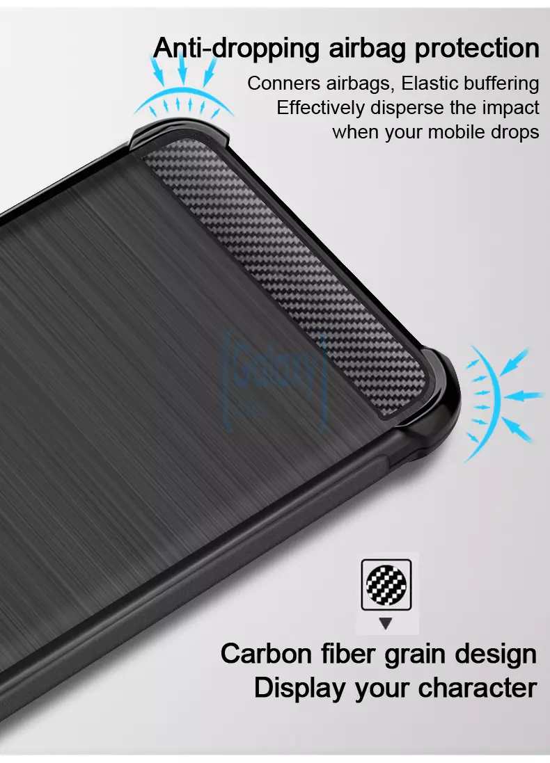 Чехол бампер Imak Vega Carbon для Samsung Galaxy M40 Black (Черный)