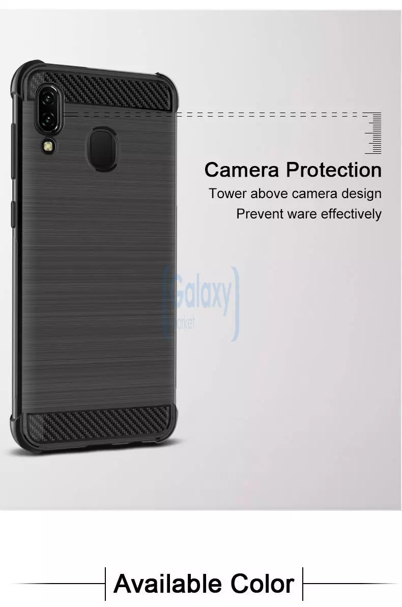 Чехол бампер Imak Vega Carbon для Samsung Galaxy A10s Black (Черный)