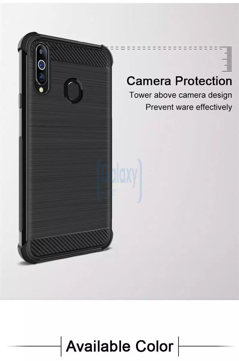 Чехол бампер Imak Vega Carbon для Samsung Galaxy A20s Black (Черный)