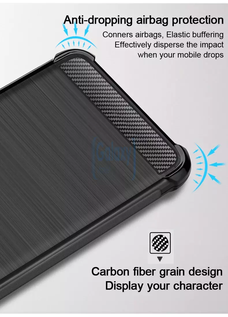 Чехол бампер Imak Vega Carbon Case для Samsung Galaxy A50 Black (Черный)