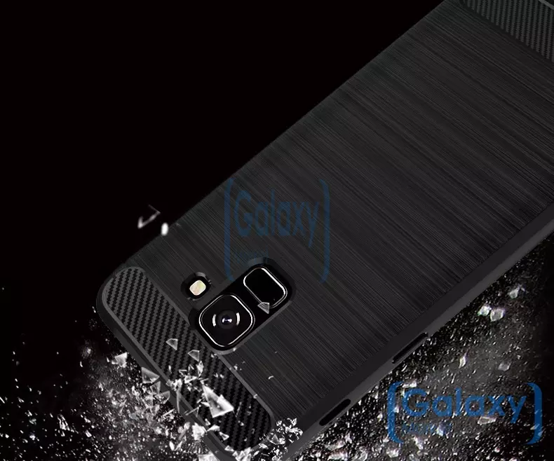 Чехол бампер Ipaky Carbon Fiber для Samsung Galaxy A7 (A7 2018) Gray (Серый)
