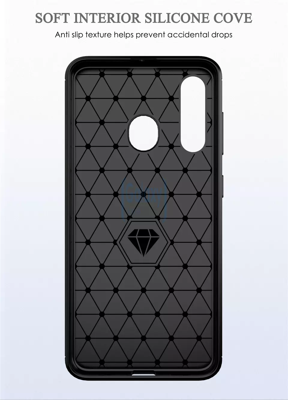 Чехол бампер Ipaky Carbon Fiber для Samsung Galaxy A60 Black (Черный)