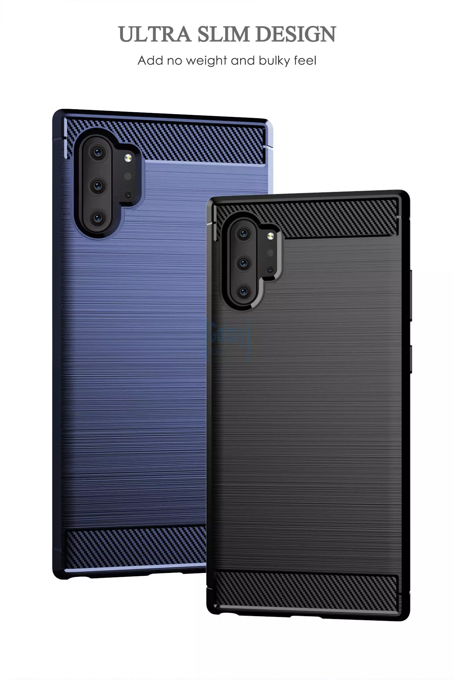 Чехол бампер Ipaky Carbon Fiber для Samsung Galaxy Note 10 Plus Black (Черный)