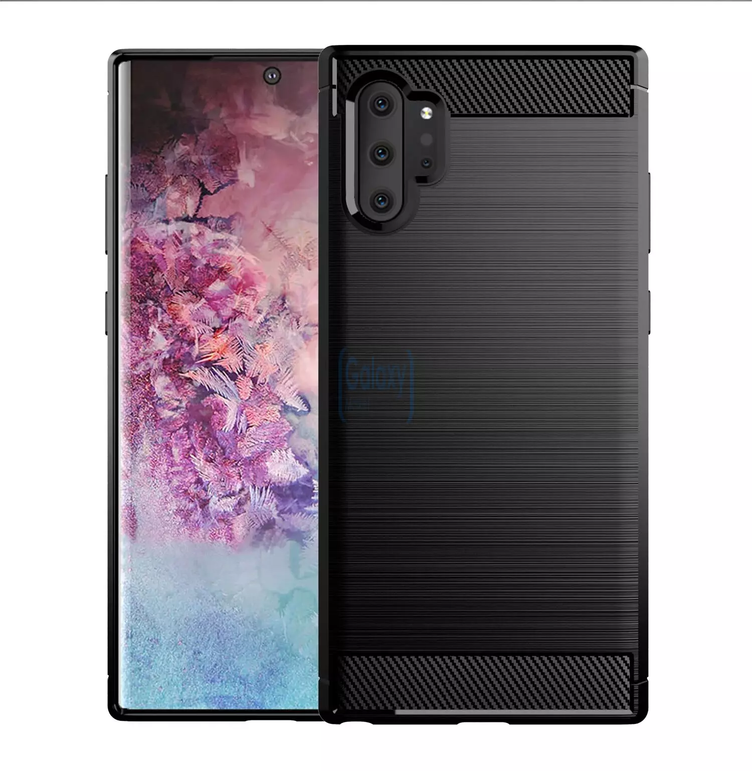 Чехол бампер Ipaky Carbon Fiber для Samsung Galaxy Note 10 Plus Black (Черный)
