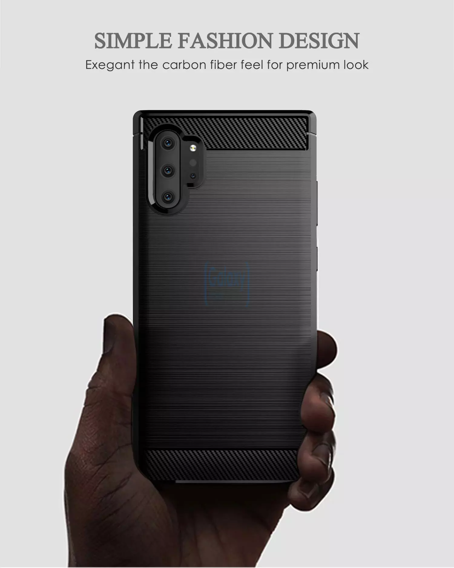 Чехол бампер Ipaky Carbon Fiber для Samsung Galaxy Note 10 Plus Blue (Синий)