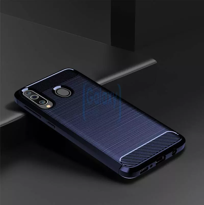 Чехол бампер Ipaky Carbon Fiber для Samsung Galaxy A40s Black (Черный)