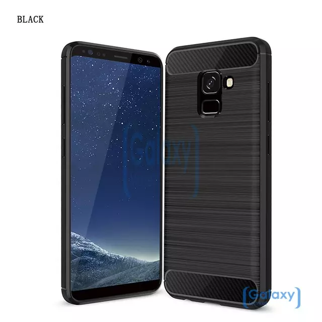 Чехол бампер Ipaky Carbon Fiber для Samsung Galaxy A6 2018 Black (Чёрный)