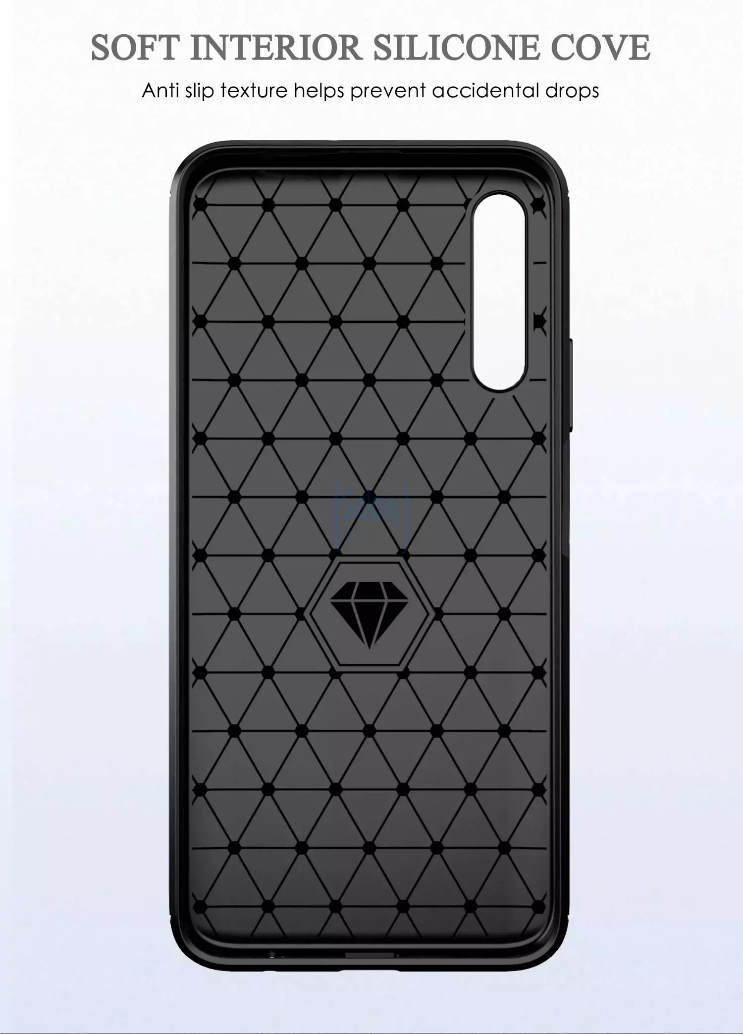 Чехол бампер Ipaky Carbon Fiber для Samsung Galaxy A50s Black (Черный)