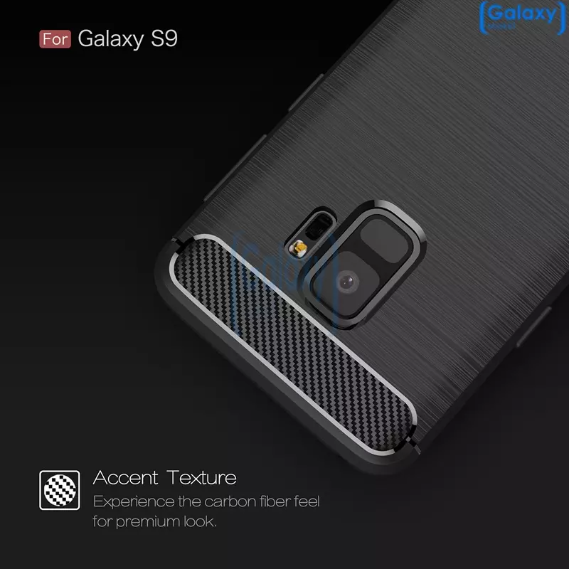 Чехол бампер Ipaky Carbon Fiber для Samsung Galaxy S9 Black (Черный)