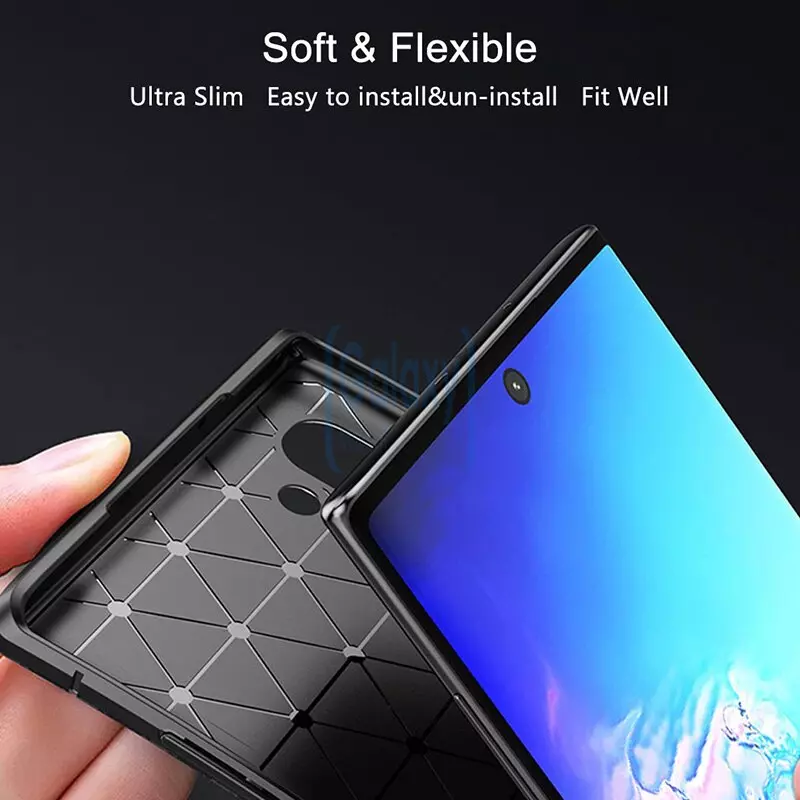 Чехол бампер Ipaky Lasy для Samsung Galaxy Note 10 Black (Черный)