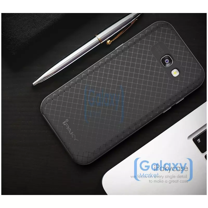Чехол бампер Ipaky Original Case для Samsung Galaxy A3 (A3 2017) Silver (Серебро)