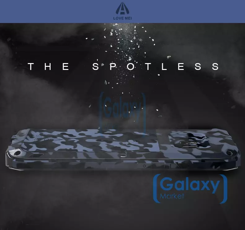 Противоударный металлический Чехол бампер Love Mei Camo Case для Samsung Galaxy S8 Jungle (Джунгли)